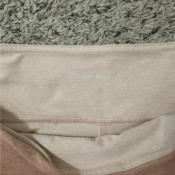 Outdoor Voices 3/4 Warmup Leggings Rose Quartz/Terracotta Size L - Picture 5 of 11